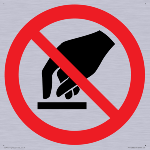 P010 Prohibition: Do not touch